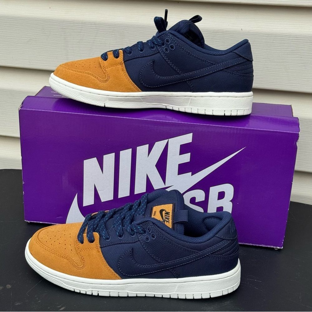 Nike SB Dunk Low Pro PRM Midnight Navy Wheat DX6775-400 Men 7 Women 8.5